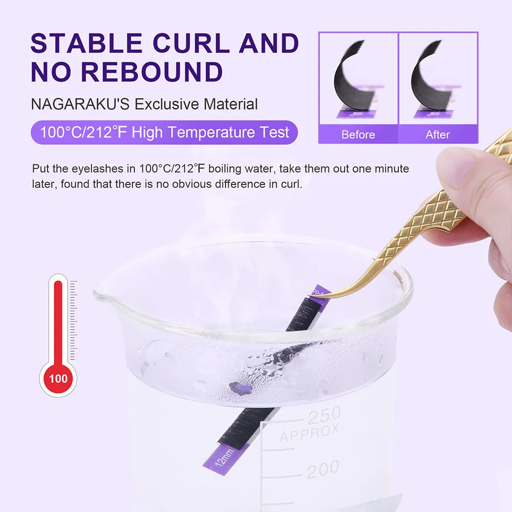 NAGARAKU Mink Eyelash Extensions 50 Cases 16 Rows Classic Individual Lashes