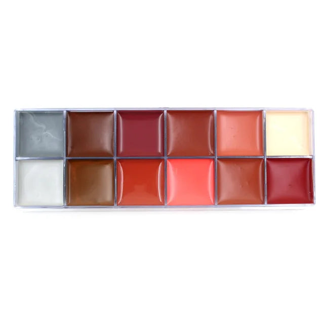 IMAGIC 12 Colors Face & Body Paint Set Flash Tattoo Makeup for Halloween