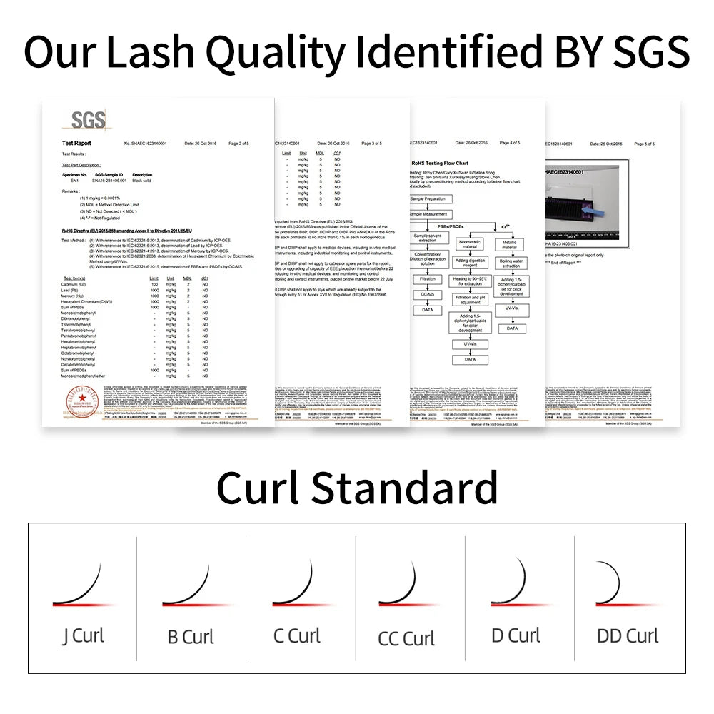 NAGARAKU Mink Eyelash Extensions 50 Cases 16 Rows Classic Individual Lashes